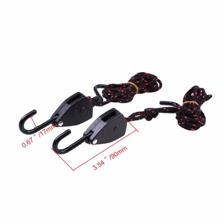 CORDON À CLIQUET AVEC CROCHETS - 1/8"