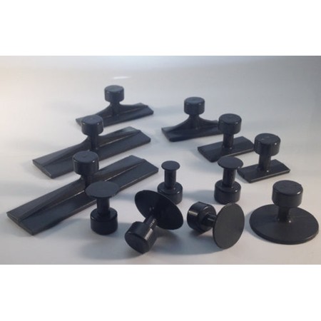 TABS DE COLLE GRIS LISSES 24 pcs. / BLACK PLAGUE