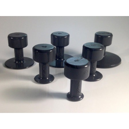 TABS DE COLLE GRIS LISSES 24 pcs. / BLACK PLAGUE