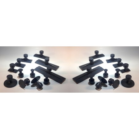 TABS DE COLLE GRIS LISSES 24 pcs. / BLACK PLAGUE