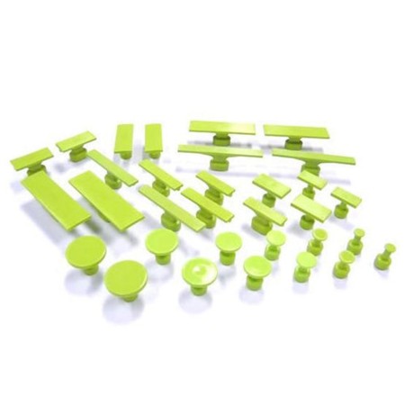 ONGLETS ADHÉSIFS GANG GREEN LISSES 32 pcs. / BLACK PLAGUE