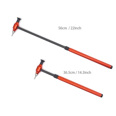 MARTEAU DE MÉLANGAGE TÉLESCOPIQUE EN CARBONE AVEC EMBOUTS