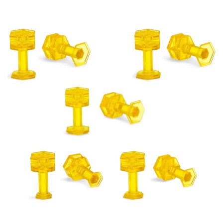 KECO DENT REAPER DEAD CENTER PAQUET VARIÉTÉ D'ONGLETS HEXAGONAUX EN OR (10 Onglets)