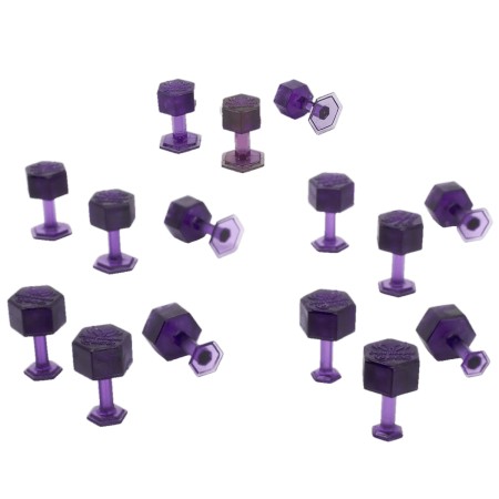 PAQUET DE TABS HEXAGONAUX PURPLES KECO DEAD CENTER DENT REAPER (15 Pièces)